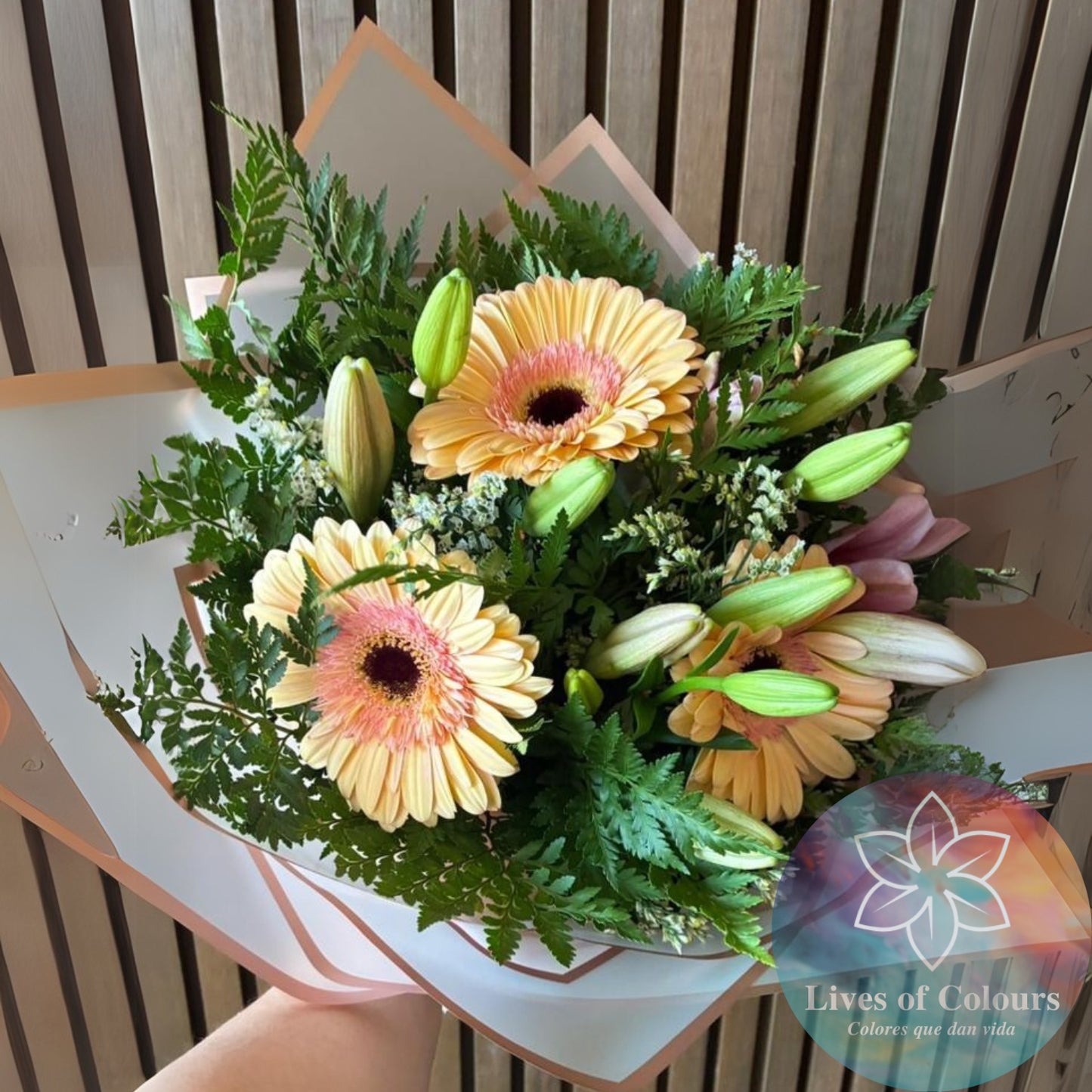Ramo de 3 Gerberas y 3 Lilium