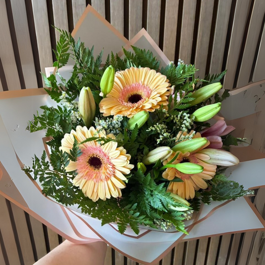 Ramo de 3 Gerberas y 3 Lilium