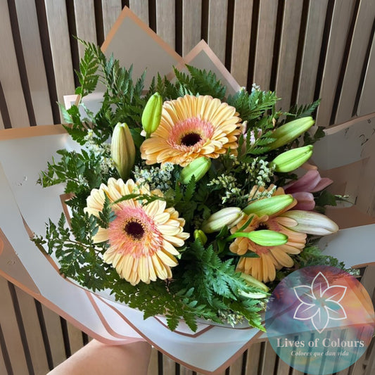 Ramo de 3 Gerberas y 3 Lilium