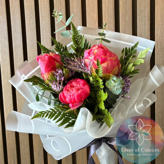 Ramo de 3 Peonias